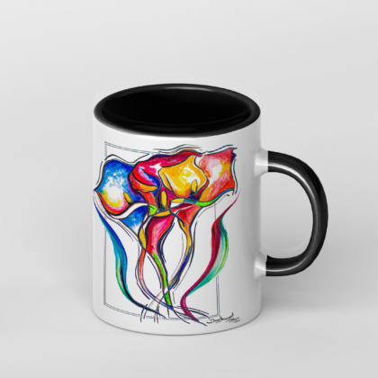 Caneca "Jardim de Cores" - Copos de Leite