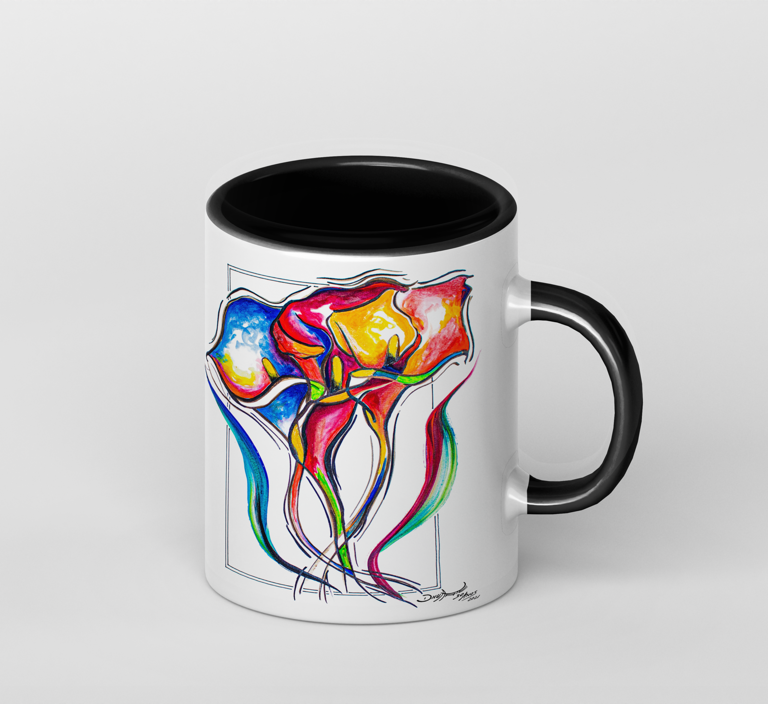 Caneca "Jardim de Cores" - Copos de Leite