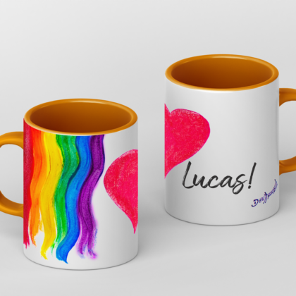Caneca Personalizável "Suas Cores" - Bandeira e Nome